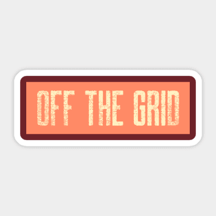 Off the grid tee Sticker